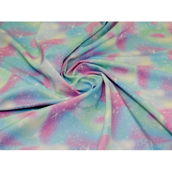 Fleece Back Soft Shell Fabric Multicoloured - per yard