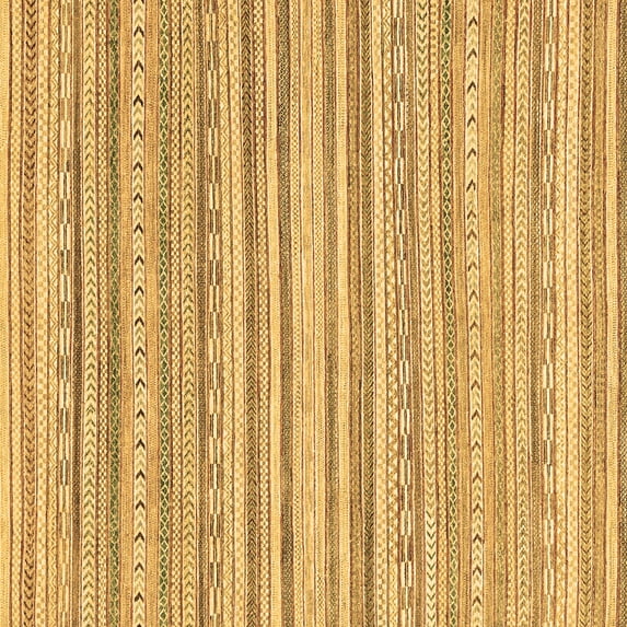 Ahgly Company Indoor Square Abstract Brown Modern Area Rugs, 6' Square