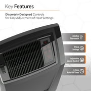 Open Box Lasko CC24925 1500W Cyclonic Ceramic Console Electric Space Heater with Timer Black