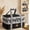 Black-Flowers, variant on Insulated Double Decker Casserole Carrier, Expandable Lasagna Tote Bag for Hot/Cold Food, Fits 9" x 13" Baking Dish, Black-Flowers
