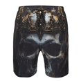 thumbnail image 3 of Cauagu Royal Skull With Golden Crown Print Men's Swim Trunks,Hawaiian Bathing Suit Swimsuits Beach Shorts with Pockets for Men Quick Dry Swimming Board Shorts-Small, 3 of 6