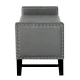 thumbnail image 6 of Inspired Home Harriet Faux Leather Storage Bench, Silver Croc, 6 of 8