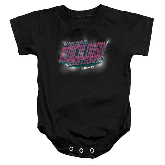 Trevco Zoolander-Ridiculously Good Looking Infant Snapsuit- Black - Large 18 Months