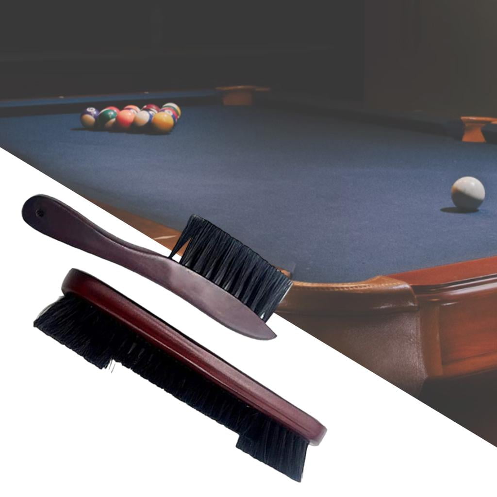 Kit De Nettoyage Brosse Table De Billard - 2 Pièces Avec Poignée En Bois Pour Rail Et Tapis