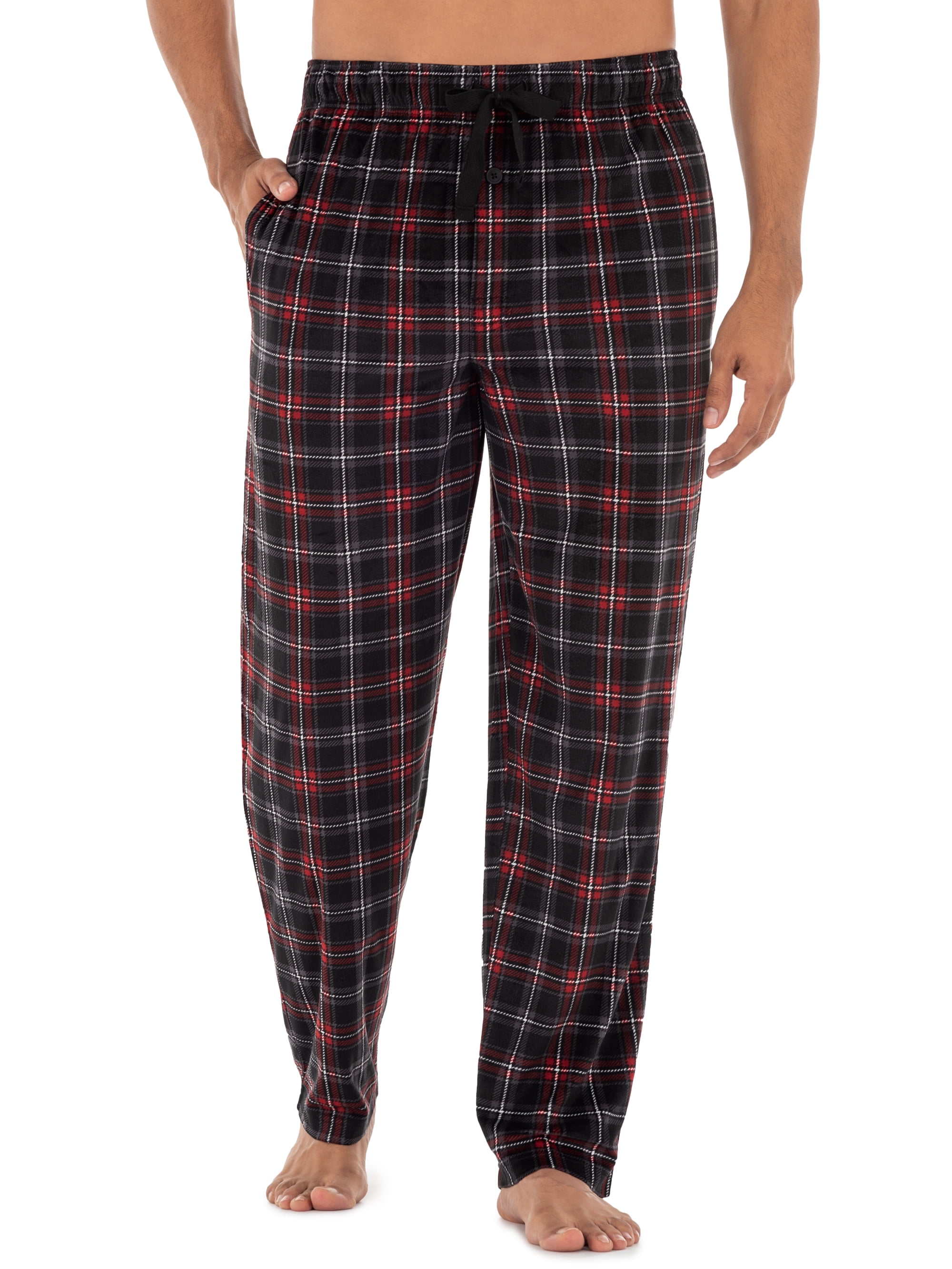 George Men's Fleece Plaid Sleep Pants - Walmart.com