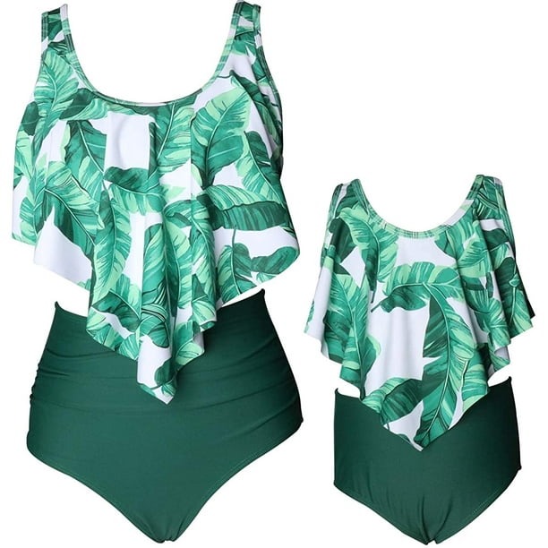 Traje de bano para ninas Conjunto de bikini de dos piezas Ruffle Falbala Trajes de bano Trajes de bano Adepaton WMZL 956 163 Bodega Aurrera en linea