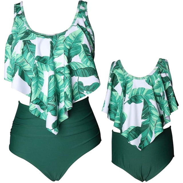 Girls Swimsuit Two Pieces Bikini Set Ruffle Falbala Swimwear Bathing Suits