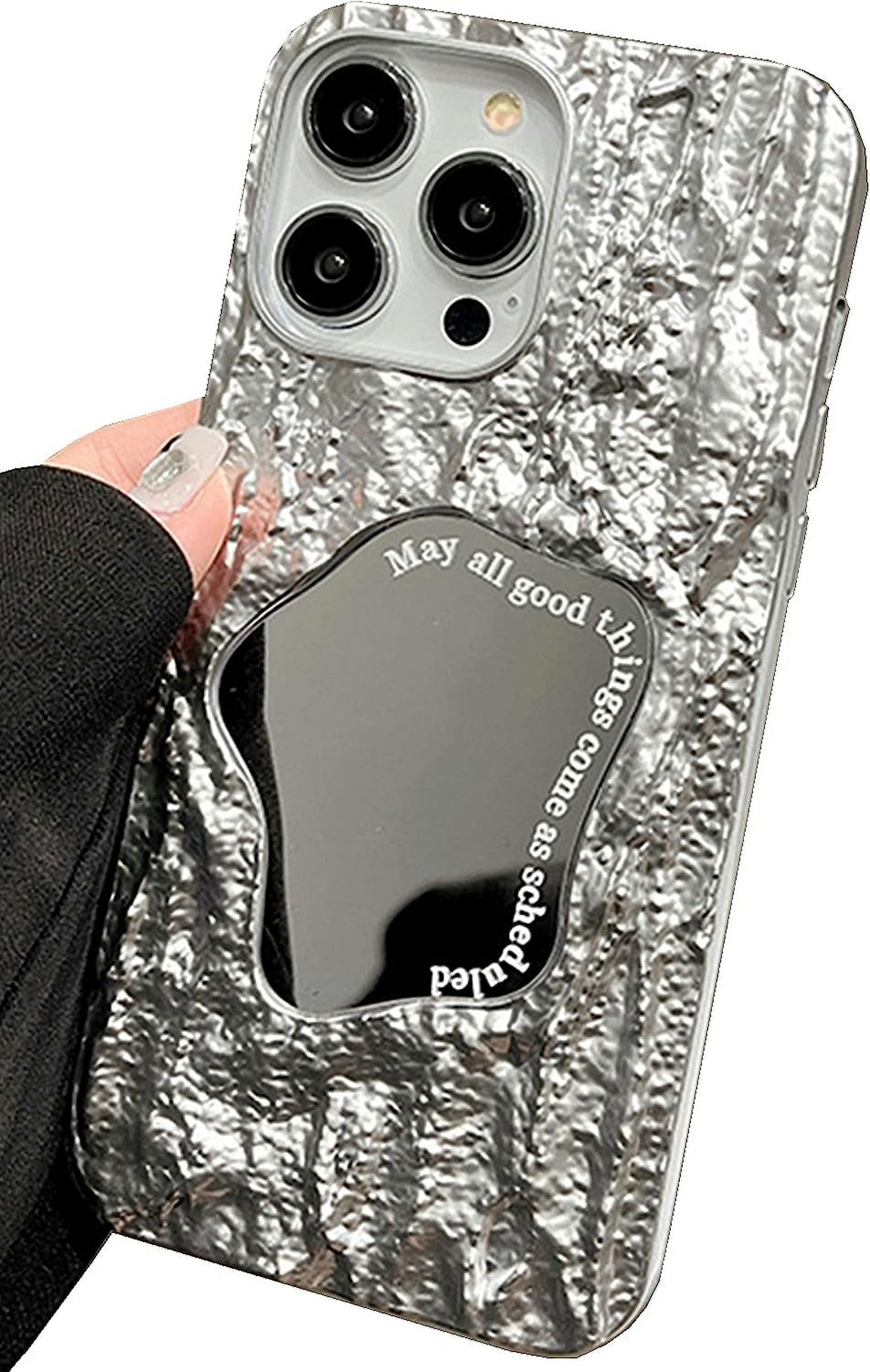 Compatible with iPhone 12 Pro Max case,Mirror Senior Silver Cute