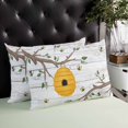thumbnail image 3 of Waterproof Outdoor Throw Pillows with Inserts 12"x20", Bees Branches Soft Decorative Pillowcases for Couch Bedroom, Farmhouse Spring Botanical Wooden Pillow Covers for Sofa Living Room, 3 of 8