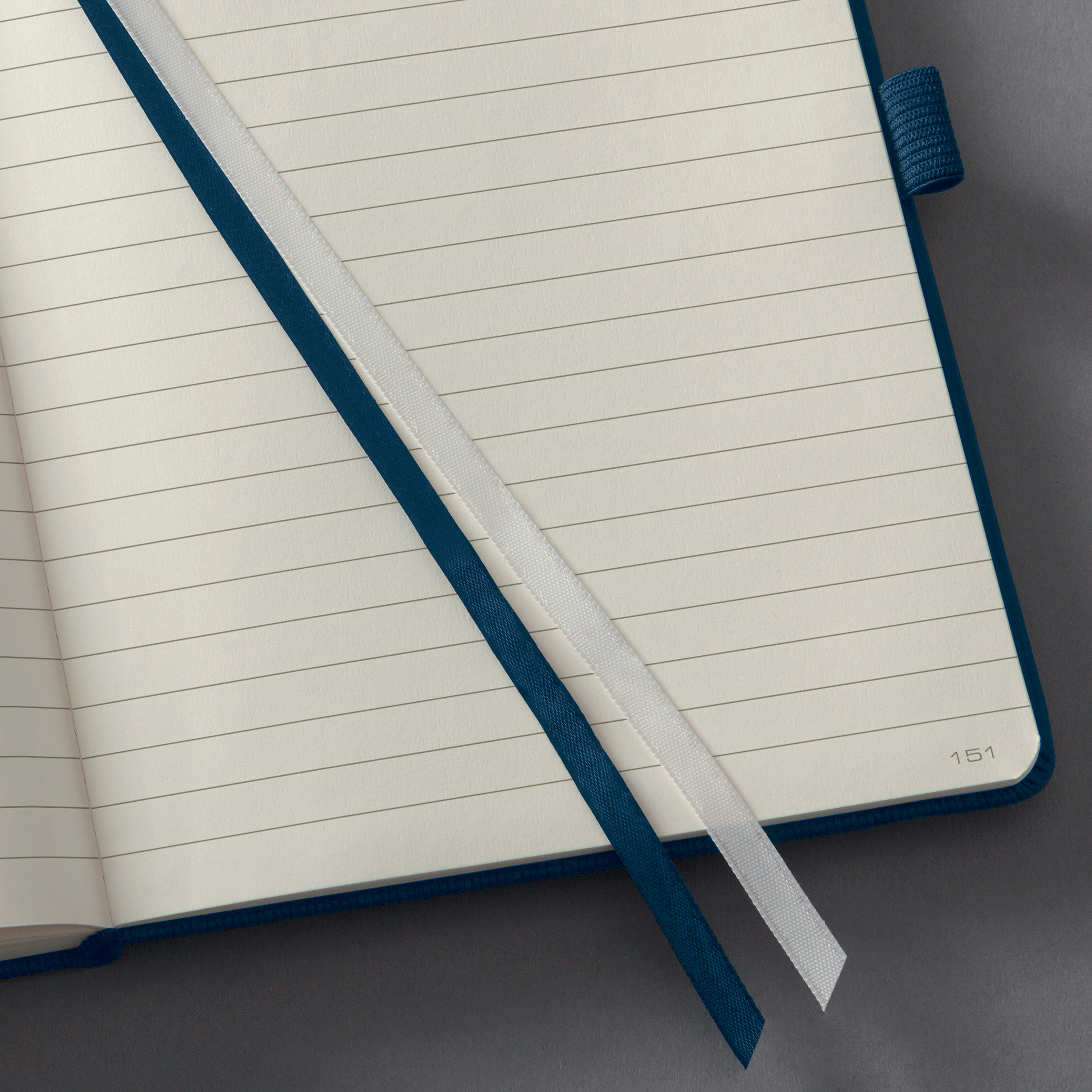 Sigel Hardcover Lined Notebook with Elastic Closure, Blue, A5 Journal Size (SGA5HEL-BL)