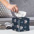 thumbnail image 6 of Fuzoiu Cute Christmas Tree Raccoon Print Tissue Box Cover Holder, Square Leather Tissue Box,PU Leather Decorative Organizer for Tabletop, Bathroom, Car, Office, 6 of 7