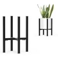 thumbnail image 1 of Soporte ajustable para plantas, soporte de flores de hierro para macetas de 8 a 12 pulgadas con patas para jardín, balcón, exterior, hogar, patio, color negro JFHHH pequeña, 1 of 5