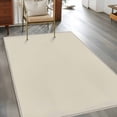 thumbnail image 3 of White Swan Area Rugs 3x5 for Living Room, Farmhouse Solid Beige Color Modern Art Non Slip Washable Rug Runner, Low Pile Indoor Floor Carpet Mat Bathroom Rugs for Bedroom, Kids Room, 3 of 9