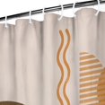 thumbnail image 3 of Brown Boho Geometric and Plant Pattern Shower Curtain 36"x72" ,Bathroom Decorative Shower Curtains Set with 12 Hooks,Modern Waterproof Washable Shower Curtain, 3 of 6