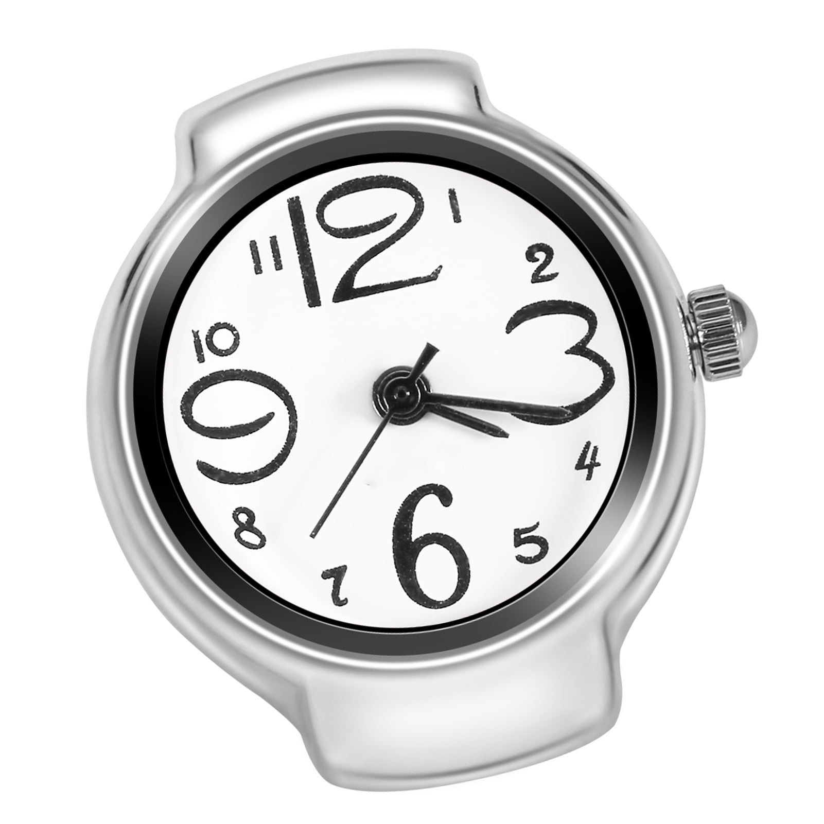 Men Women Finger Watch, Adjustable Ring Watch Round Dial  display picture 2