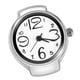 thumbnail image 3 of reloj analógico de cuarzo con forma de anillo redondo para hombre y mujer (blanco), 3 of 14