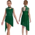 thumbnail image 1 of TSSOE Jupe Tutu Asymétrique pour Filles, Costume de Danse Moderne, Vert 8, 1 of 6