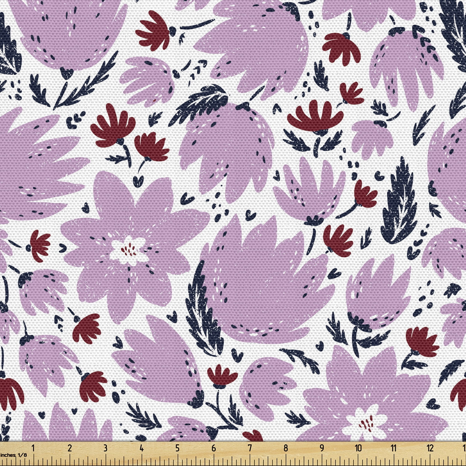 Magnolia Fabric by the Yard Upholstery Flower Bloom Pattern with Grunge