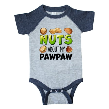 

Inktastic Nuts About My Pawpaw Peanut Almond Pistachio Gift Baby Boy or Baby Girl Bodysuit