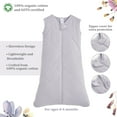 thumbnail image 3 of Evolur Be Wild Collection 3pc Crib Set (Fitted Sheet, Snuggle Sack, Crib Skirt) in Dusty Purple & Flower Print, 3 of 5