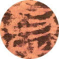 thumbnail image 1 of Ahgly Company Indoor Round Abstract Orange Modern Area Rugs, 8' Round, 1 of 4