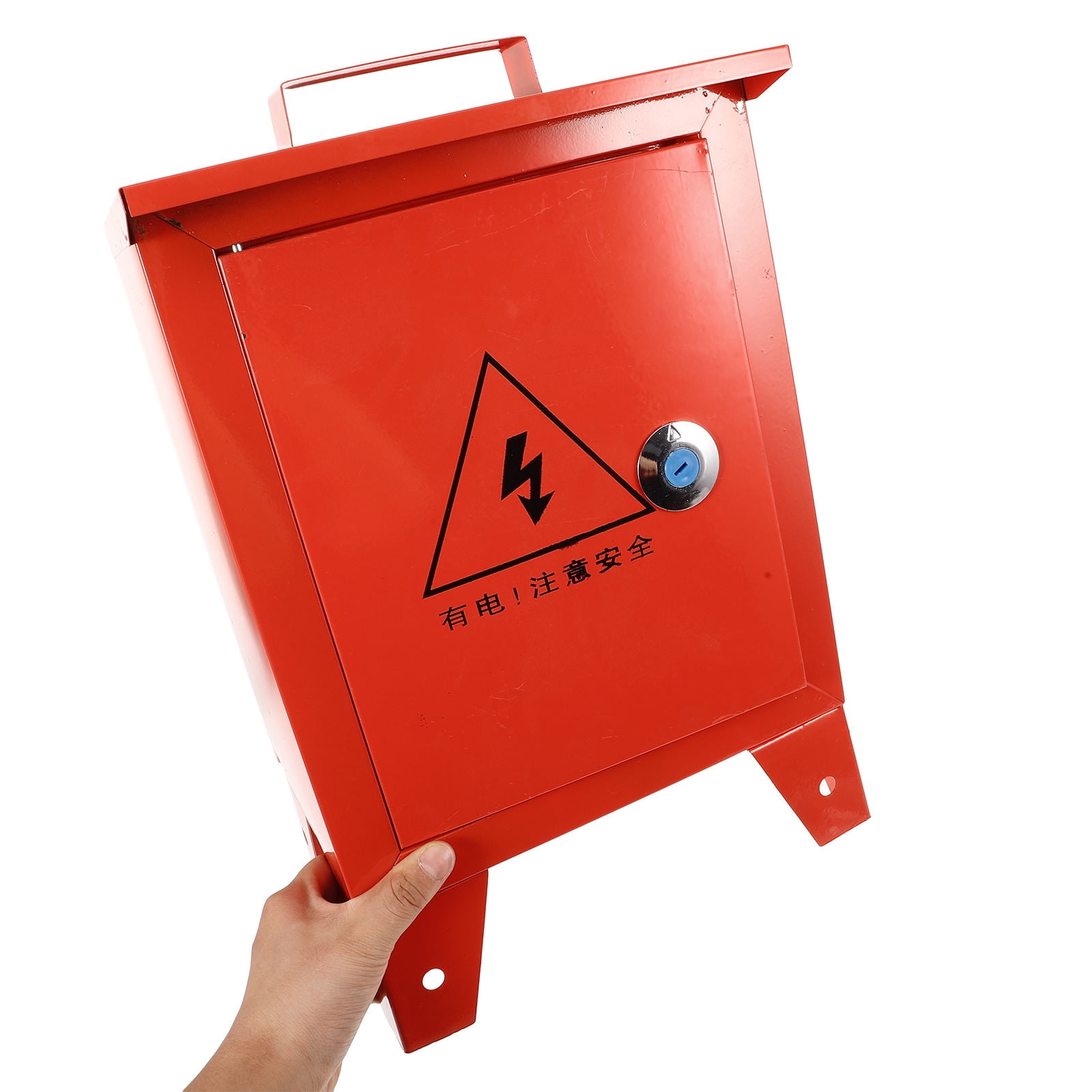 LOLIPPYY Red Metal Breaker Box Cover Weatherproof Electrical Panel Enclosure for Outdoor Use