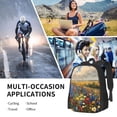 thumbnail image 6 of Balery Vibrant Wildflower Meadow Backpack for Men and Women - Durable 600D Oxford Cloth -Large Capacity, Water-Resistant School, Travel, and Hiking Bag, 6 of 7