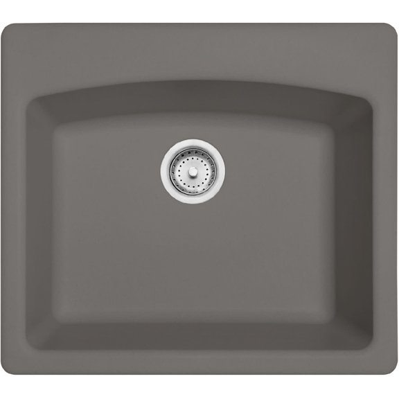 Franke ESSG25229-1 Ellipse 25" Drop In, Undermount Single Basin Granite Kitchen Sink -