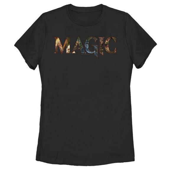 Women's Magic: The Gathering Decorative Logo  Graphic Tee Black Large