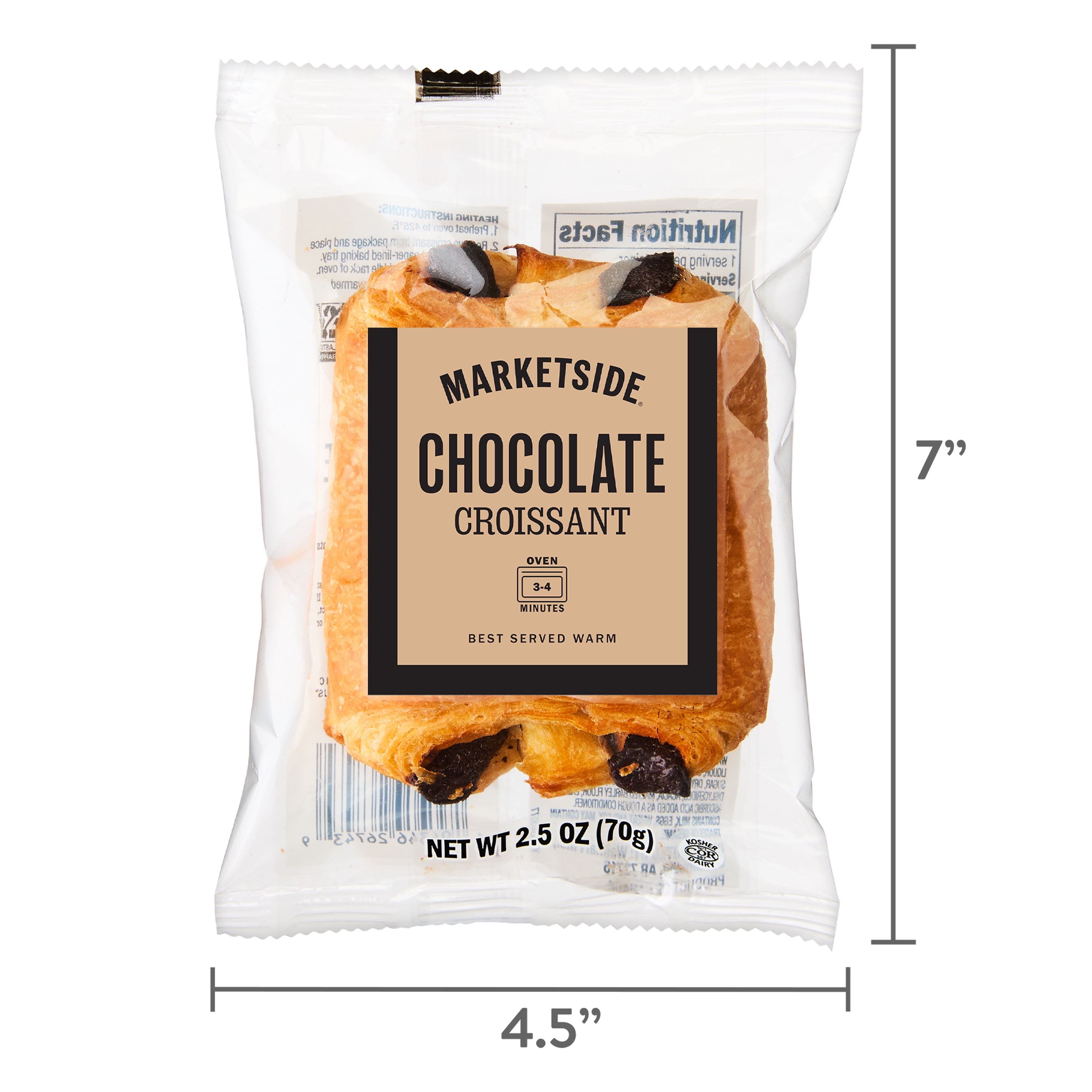 Marketside Chocolate Croissant, Individually Wrapped, 2.5 oz, 1 Count