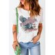 thumbnail image 4 of ABPHQTO Camiseta blanca de manga corta con estampado de águila FREEDOM TOUR para mujer, 4 of 5
