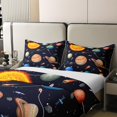 thumbnail image 3 of Erosebridal 100 percent Cotton Erosebridal Solar System Duvet Cover Twin,Astronomy Planets Bedding Set,Outer Space Theme Comforter Cover,Rocket Starry Sky Bed Sets with 1 Pillow Sham Soft, 3 of 5