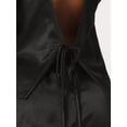 thumbnail image 4 of DARING DIVA Women's Satin Backless Lingerie Tops with Shorts Cami Pajamas Sets S Black, 4 of 6