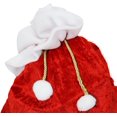 thumbnail image 3 of Gran bolsa de regalo de Navidad de terciopelo rojo, decoración navideña., 3 of 5