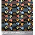 thumbnail image 1 of Soimoi Viscose Chiffon Fabric Cute Elephant Kids Print Sewing Fabric Yard 42 Inch Wide, 1 of 3