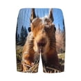 thumbnail image 4 of Picia Close-Up Curious Squirrel Pajama Shorts for Men, Men's Pajama Bottoms, Sleepwear,Short Pajama Pants-Small, 4 of 9