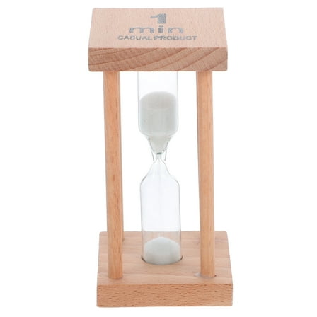 IBASETOY Solid White Sand Timer One Minute Hourglass for Timekeeping and Desktop Decoration