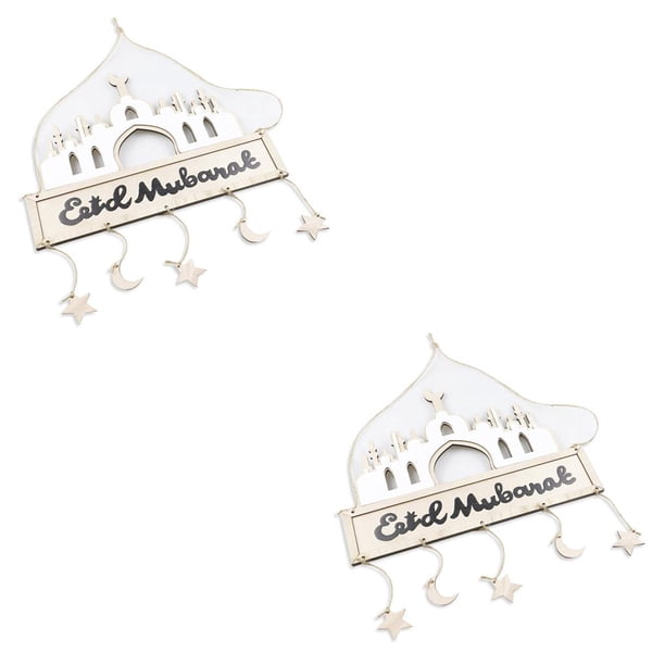 Adorno islámico Musulmán Injueey Decoraciones de Ramadán Placa Festival Colgante