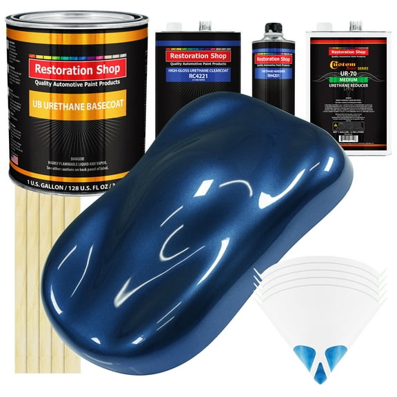 Sapphire Blue Metallic Gallon URETHANE BASECOAT CLEARCOAT Car Auto Paint Kit