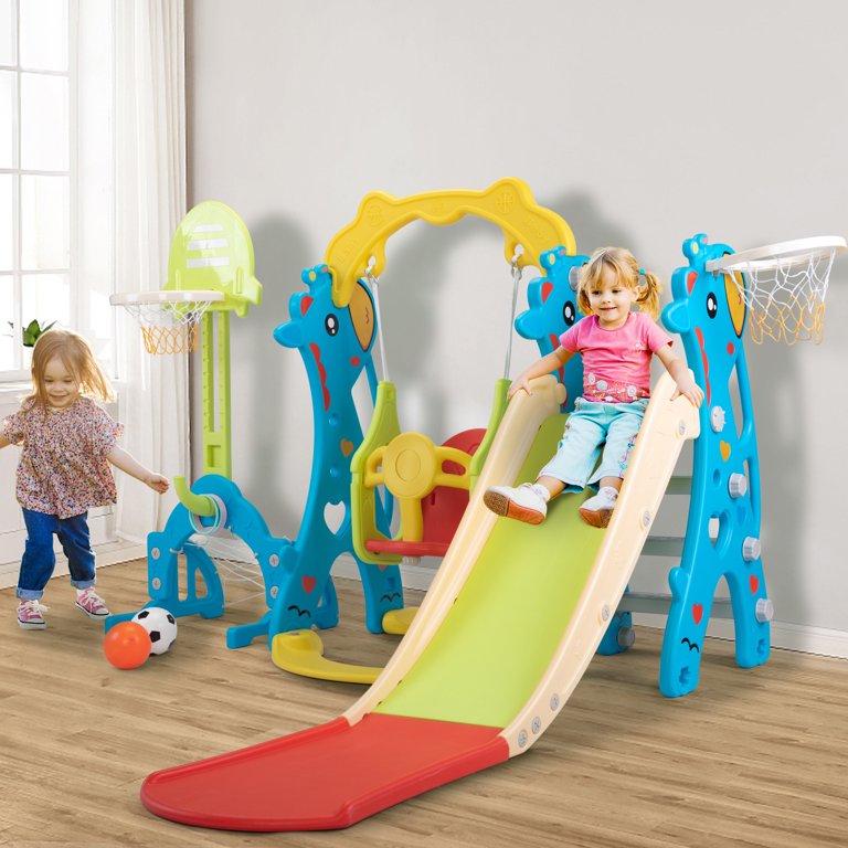 TOBBI Kid's Indoor/Outdoor 5-in-1 Activity Center: Plastic