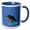 Blue/White, variant on 3drose, Turquoise Blue Fishing Bird Vector Art, 11oz Two-tone Green Mug