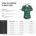 thumbnail image 4 of Uemuo Christmas Trees Printed Women's Classic V-Neck T-Shirt - Soft, Breathable, Moisture-Wicking, Perfect for Casual, Office, Travel, and Everyday Wear-Small, 4 of 5