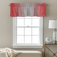 thumbnail image 3 of Ombre Valance Curtain Red and Grey Gradient Window Valances Rod Pocket Short Curtains Window Treatments for Kitchen Bedroom Bathroom Laundry 42" x 12", 3 of 9