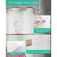 thumbnail image 4 of No Hook Shower Curtain with Snap in Liner, Retro Pink Jelly Geometric Mosaic Background Hotel Shower Curtains for Bathroom, Washable Shower Curtain Liner Set with Mesh Top Window, 72"x96", 4 of 6