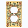 thumbnail image 2 of Metal Light Switch Plate Cover Yellow Orange Mandala Flower Tile Pattern TIL038, 2 of 13