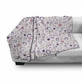 thumbnail image 3 of Geometric Circle Soft Flannel Fleece Throw Blanket, Pastel Toned Feminine Circular with Spherical Dots Spread Artwork, Cozy Plush for Indoor and Outdoor Use, 50" x 70", Pink Violet, by Ambesonne, 3 of 6