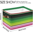 thumbnail image 4 of 1 Pack Fabric Storage Basket Mexican Serape Blanket Stripes Closet Storage Bins with Handles Foldable Baskets for Shelves Toy Organizer Home Office Decor Gifts, 4 of 7