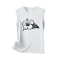 thumbnail image 4 of Aloohaidyvio Tank Tops for Women,Women's Casual Flower Print Basic Tank Tops 2024 Round Neck Soft Sleeveless T-shirt Summer Loose Shirts, 4 of 4