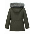 thumbnail image 2 of GGleaf Women's Plus Size Quilted Winter Coat Warm Puffer Jacket Thicken Parka with Removable Hood Army Green 2X, 2 of 10
