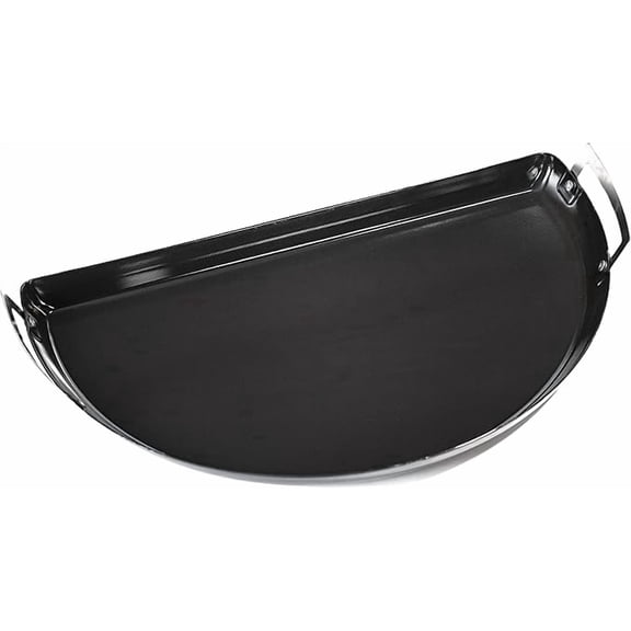 SnS Grills Slow 'N Sear® Drip 'N Roast Pan 22" Porcelain — Drip Pan & Roasting Pan for Weber 22-Inch Kettle Grill, Indirect Heat Use